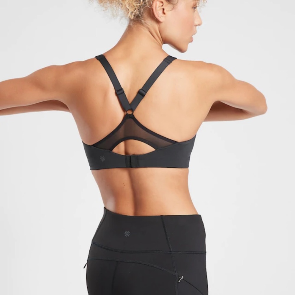ATHLETA Advance Sports Bra, Black, Size 34DD